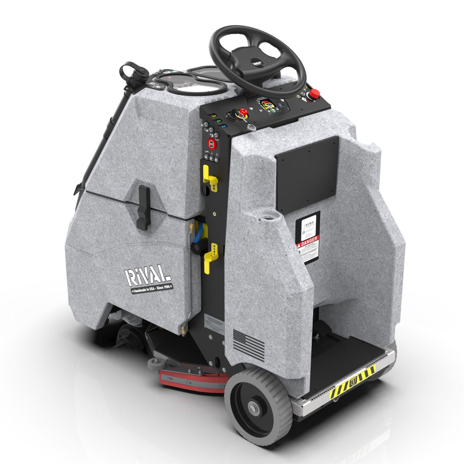 Tomcat floor scrubber showcasing its cleaning power